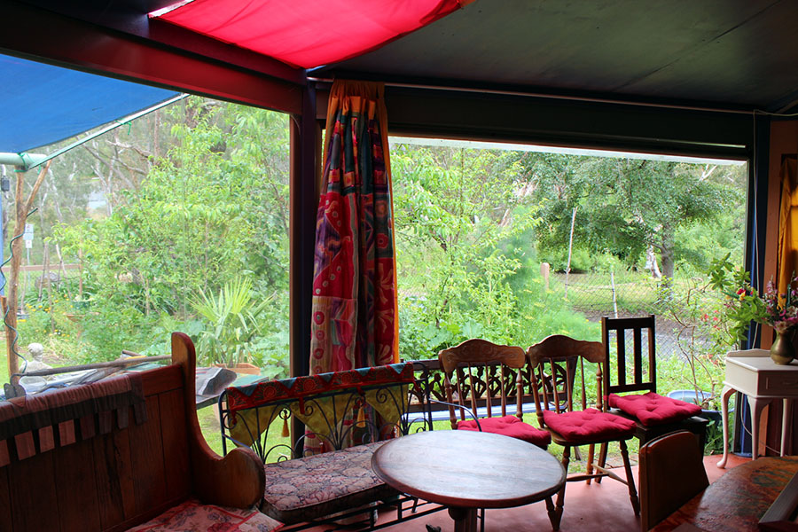 Inside the gazebo